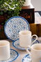 Hermia Meyra 12 Juego de Tazas de Café y Platos de Porcelana